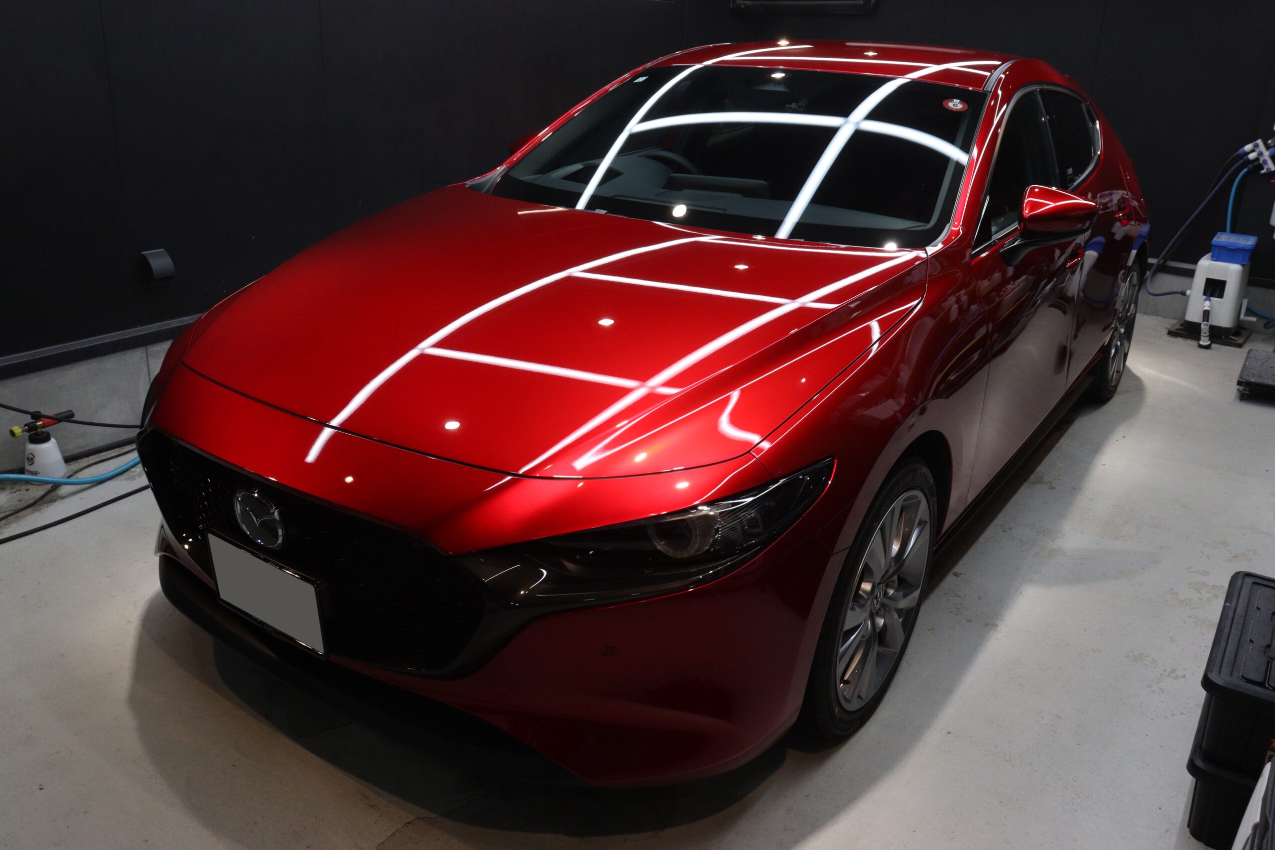 マツダ MAZDA3 ライト研磨+グロスセラミック+シリカ314（塗り分け施工